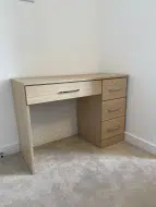 Freestanding dresser/desk in light natural casella oak to match wardrobes fitted at the same time in Wynyard